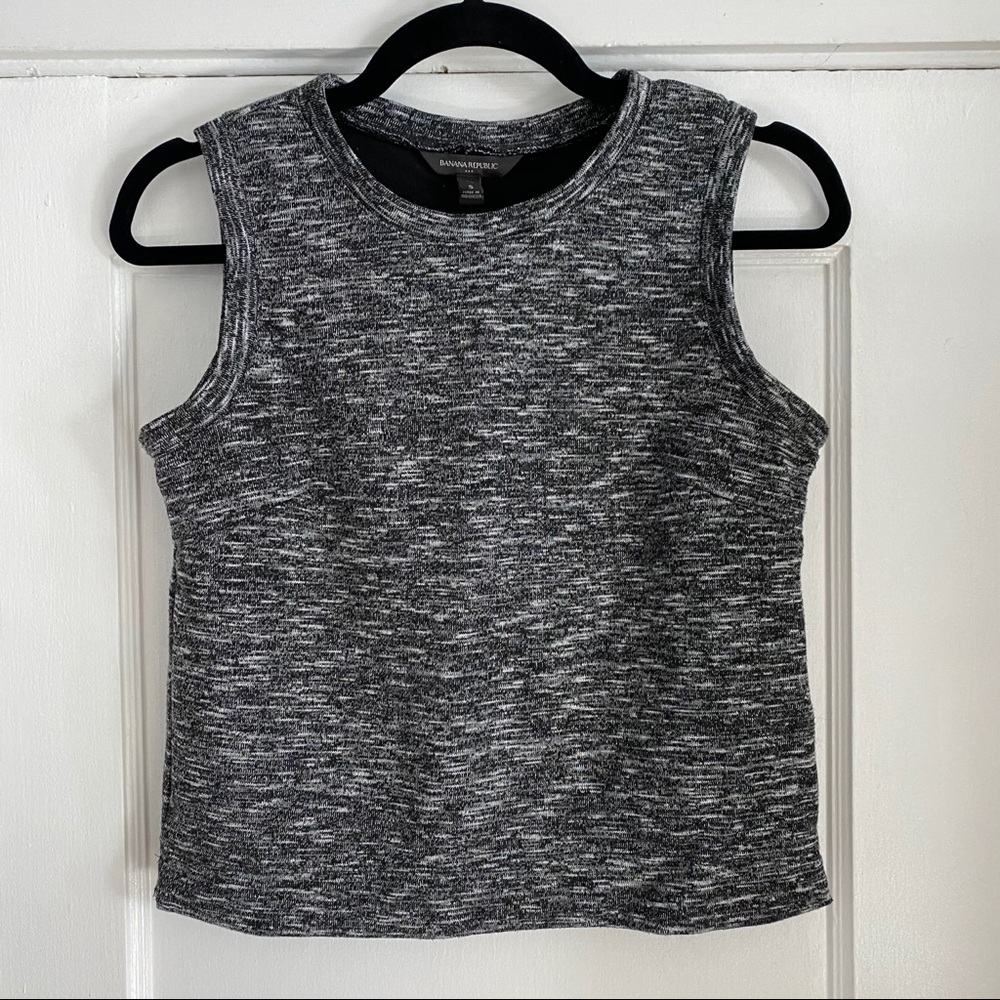 Banana republic cropped sweater tank - gray
